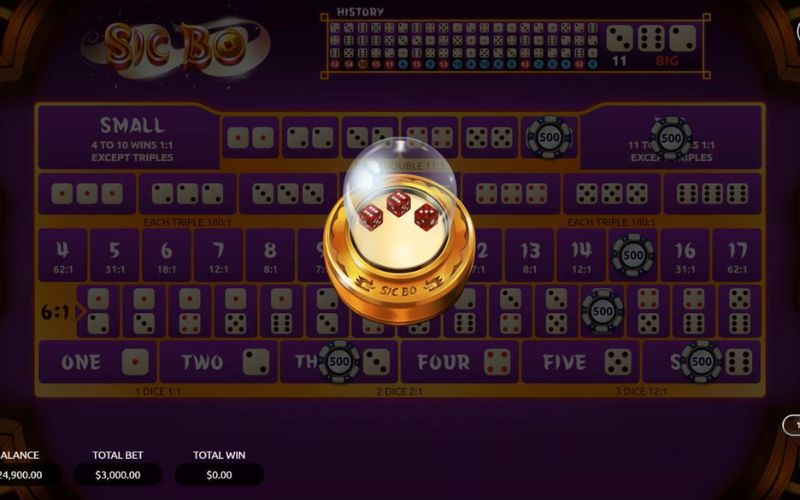 ác loại cược phổ biến Sicbo